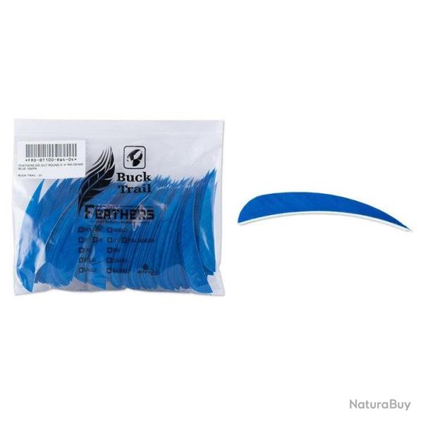 Plume Naturelle Parabolique 4" - Bleu / BuckTrail