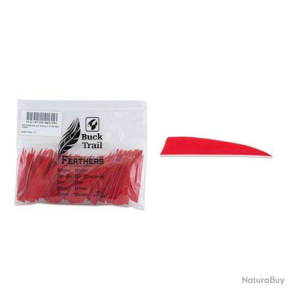 Plume Naturelle Shield 3" - Rouge / BuckTrail