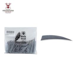 Plume Naturelle Shield 3" - Gris / BuckTrail