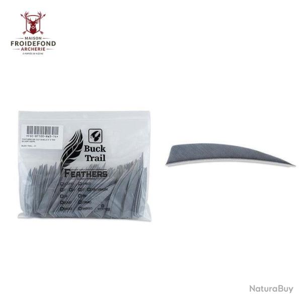 Plume Naturelle Shield 3" - Gris / BuckTrail