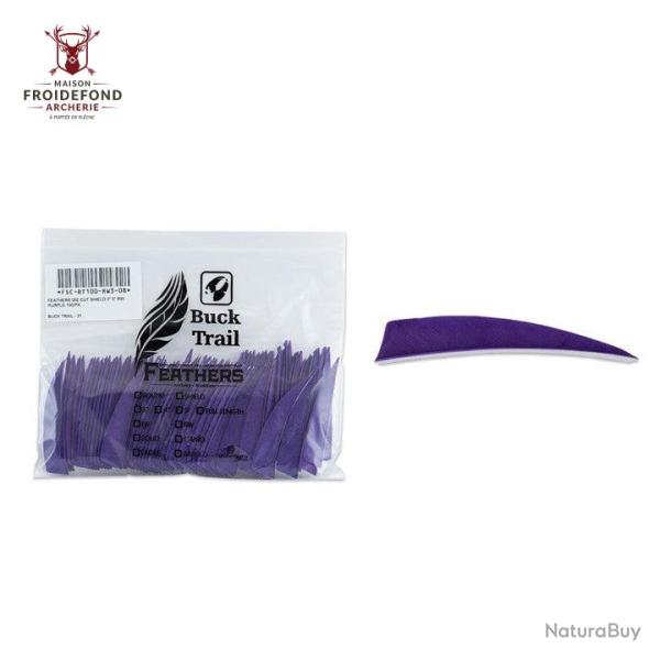 Plume Naturelle Shield 4" - Violet / BuckTrail / RW