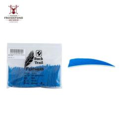 Plume Naturelle Shield 4" - Bleu / BuckTrail / RW