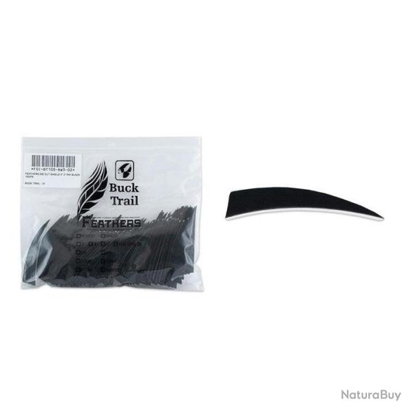 Plume Naturelle Shield 4" - Noir / BuckTrail / RW