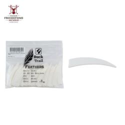 Plume Naturelle Shield 4" - Blanc / BuckTrail / RW