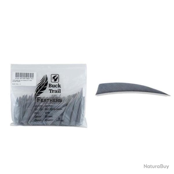 Plume Naturelle Shield 4" - Gris / BuckTrail / RW