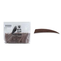 Plume Naturelle Shield 4" - Marron / BuckTrail / RW