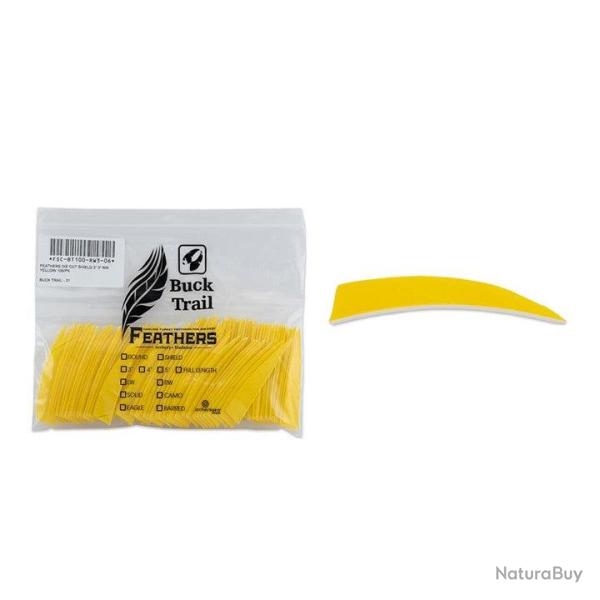 Plume Naturelle Shield 4" - Jaune / BuckTrail / RW