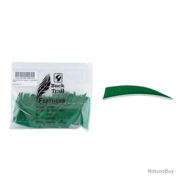 Plume Naturelle Shield 4" - Vert / BuckTrail / RW