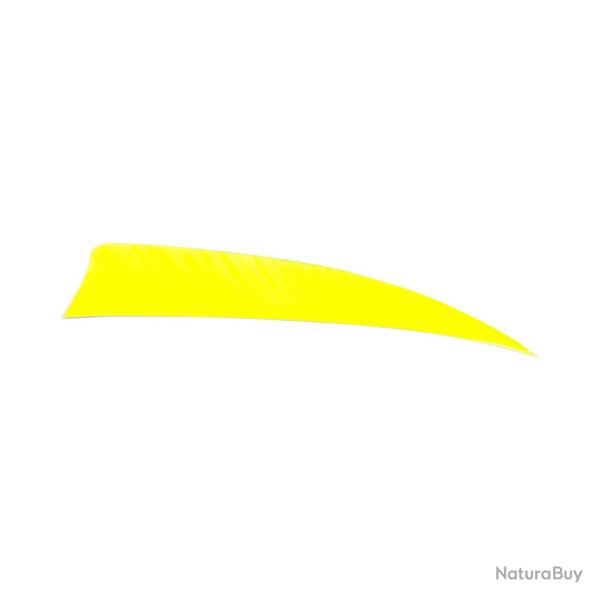 Plume Naturelle Shield 4" - Jaune fluo / Avalon / RW