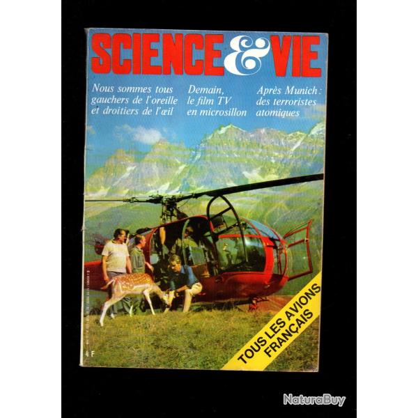 science et vie 662 de 1972, bombe A, pomates, insectes, cerveau, tv, ordinateurs , voir sommaire
