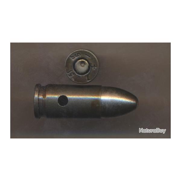 (14740) 9x19 Parabellum Neutra Balle noyau acier 08mE fabrication Allemande WW2