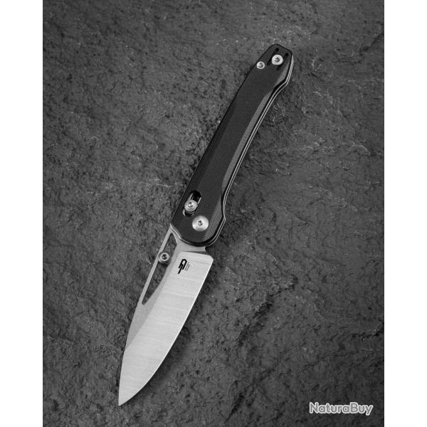 Couteau Pliant Bestech Cobber Lame Acier 14C28N Manche G10 Noir Bar Lock BTKG68A