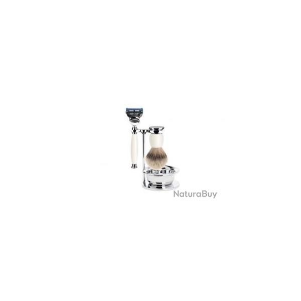 SET 4 P. Muhle SOPHIST Porcelaine fusion pur argente