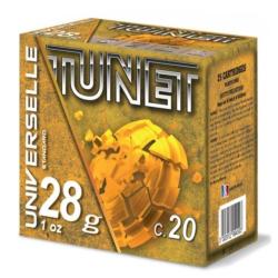 Cartouche pas ch&egrave;re Tunet universelle cal.20 28g plomb 7 1/2 par 250