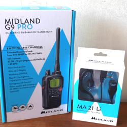 Talkie-Walkie MIDLAND G9 PRO + KIT Micro-Oreillette