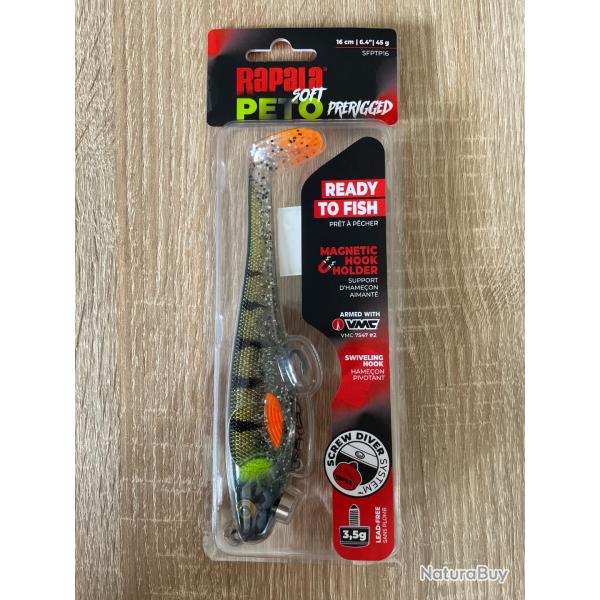 Leurre souple Rapala soft peto prerigged 16cm EXCLUSIF GHOST PERCH