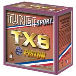 Munitions TUNET cal.12/70 tx8 piston 28gr n&deg;8 par 25
