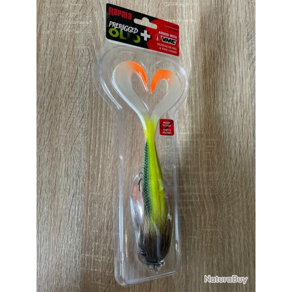 Leurre souple Rapala olio + mustache rig 20cm COLORI EXCLUSIF YELLOW BACK