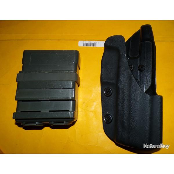 LOT DE 1 HOLSTER + 1 PORTE CHARGEUR   ,� BON ETAT D'OCCASION VOIR PHOTOS . POUR TOUT RENSEIGNEMENT M