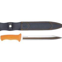 BROWNING DAGUE OMEGA COULEUR ORANGE - LAME FIXE
