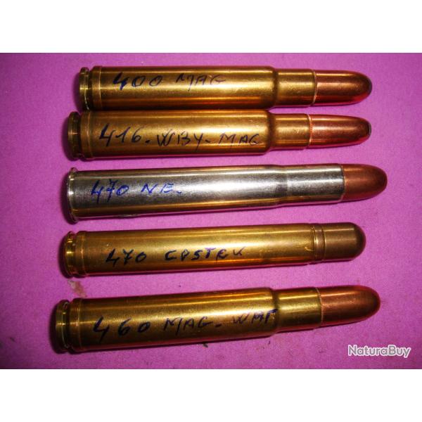 LOT DE CARTOUCHES GRANDE CHASSE.....PORT COMPRIS