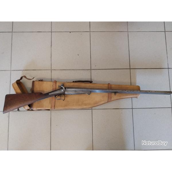 Fusil juxtapos� � broches calibre 16 avec son �tui Jambon