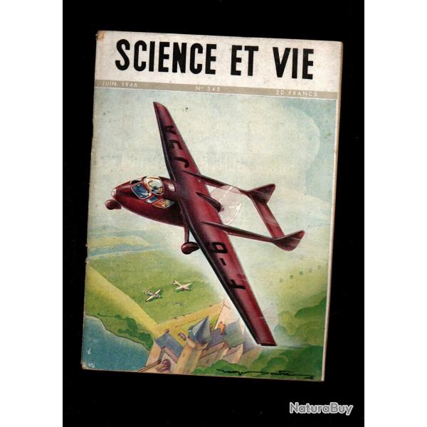 science et vie 345 juin 1946, tuberculose, cable hertzien, l'avion taxi, armosph�re