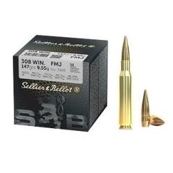 Munitions Sellier & Bellot 308 Win FMJ 147gr x50