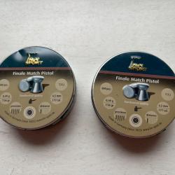 lot de 2 boites de plomb H&N sport finale match pistol