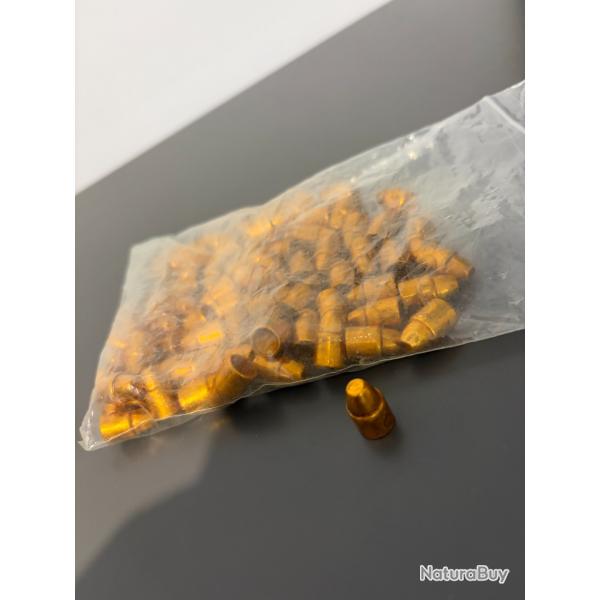 lot de 68 ogives 9mm cuivr�es 125 gr H&N swc