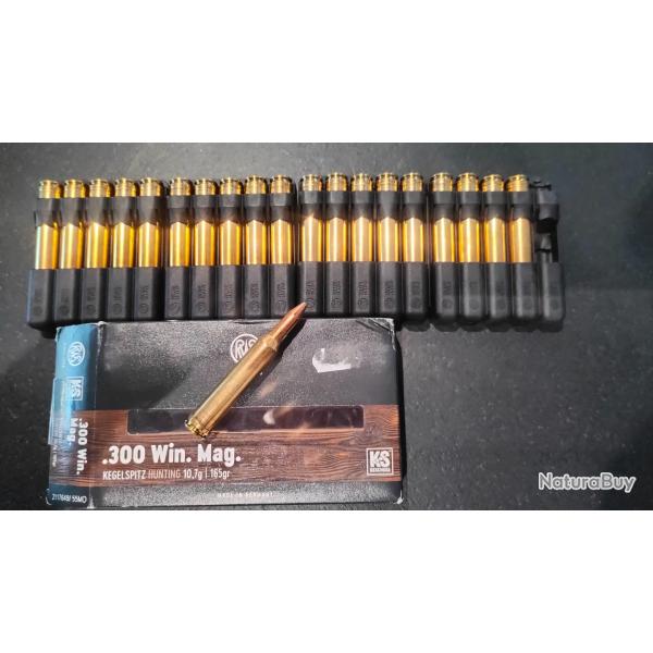 MUNITIONS RWS 300 Win Mag KS 10.7g/165gr Boite de 20