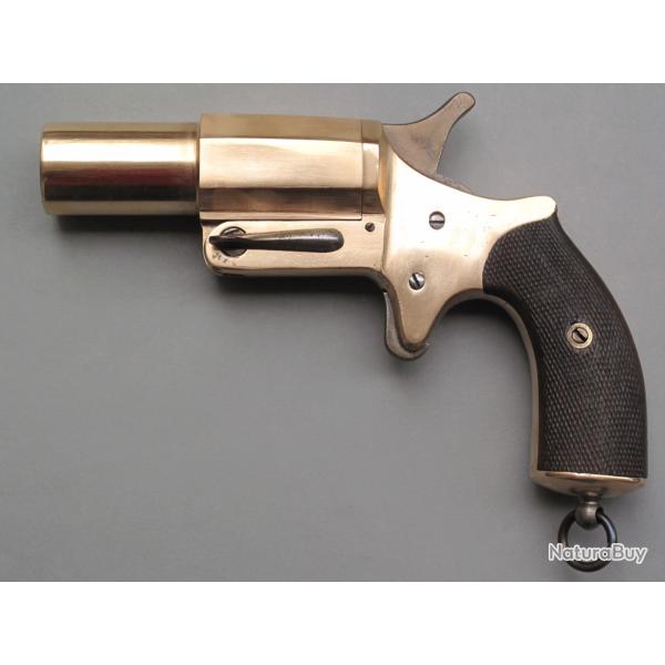 Beau pistolet lance-fus�es r�glementaire fran�ais mod�le 14-18 - rare variante avec poign�e � busc
