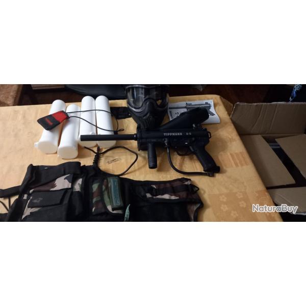 Pack lanceur paintball A5 TIPPMANN et Gilet