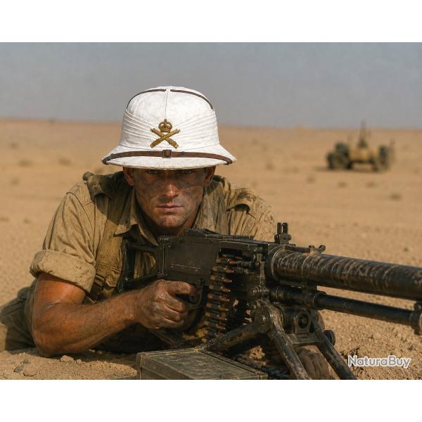 CASQUE TROPICAL du MITRAILLEUR BRITANNIQUE de la SECONDE GUERRE. /9943