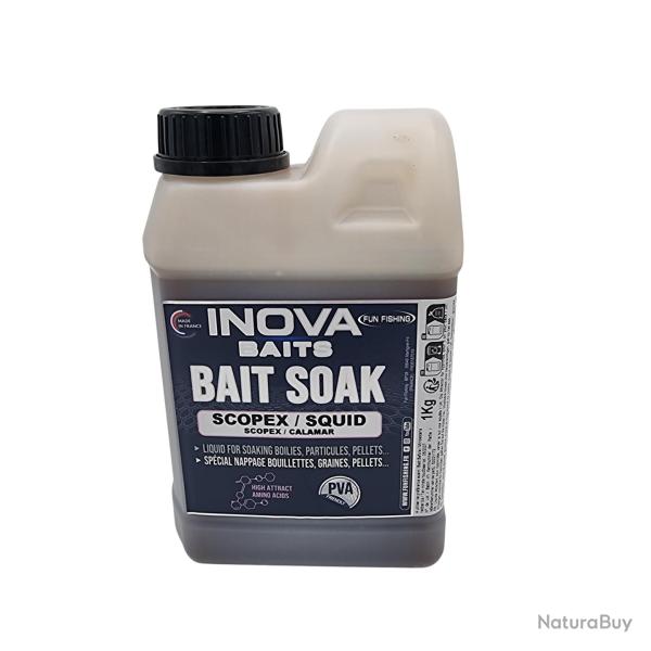 Inova Baits Bait Soak 1 kg - nappage pour bouillettes, graines et pellets Hot Kiss