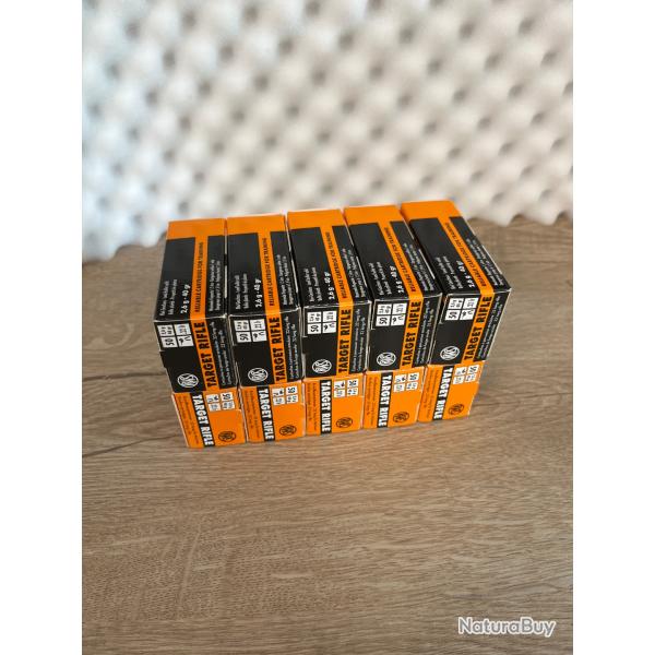 Cartouches 22Lr RWS Target RIFLE (sport line) -- LOT de 10 boites de 50 cartouches