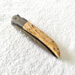 Couteau canif Le Camarguais &eacute;tat neuf, bois clair et m&eacute;tal