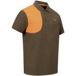 POLO BLASER HOMME SHOOTING PATCH MARRON / ORANGE
