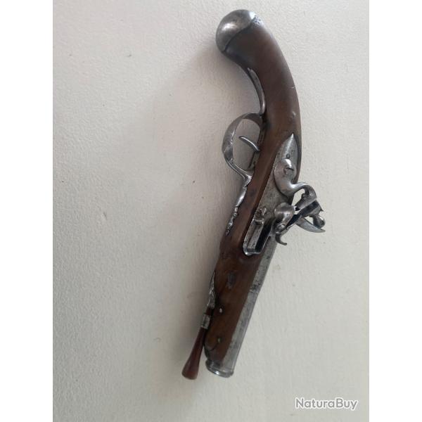 PISTOLET A SILEX DE VOYAGE DE 1840