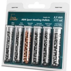 Blister 6 vari&eacute;t&eacute;s Plombs H&N Sport Hunting - Cal. 4.5