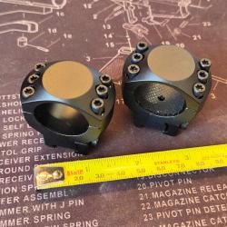 Montage lunette 25,4 rail 11mm neuf
