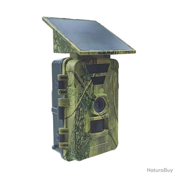 Camera Chasse Solaire Autonome 60MP 8K Wifi Infrarouge Grand Angle 120 Degres