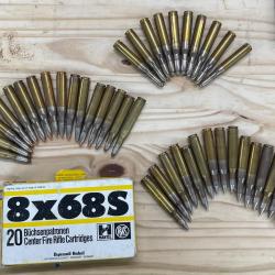 Lot balles 8x68s diverses rws