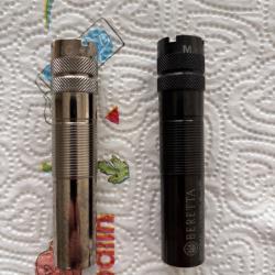 Lot 2 chokes cal 20 beretta optima hp 1/4 et 1/2