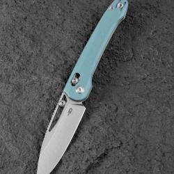 Couteau Pliant Bestech Cobber Lame Acier 14C28N Manche G10 Blue Bar Lock BTKG68C