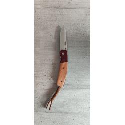 Couteau Pliant JKR 0789  Manche Bois  Id&eacute;al Chasse P&ecirc;che Champignons Cadeau