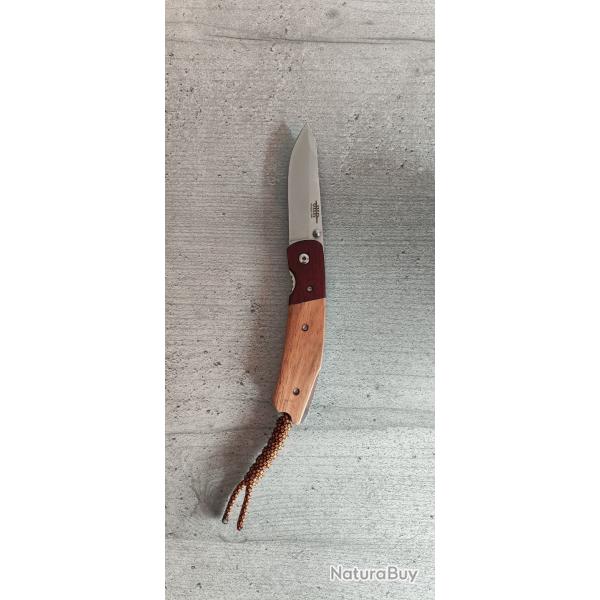 Couteau Pliant JKR 0789  Manche Bois  Id�al Chasse P�che Champignons Cadeau