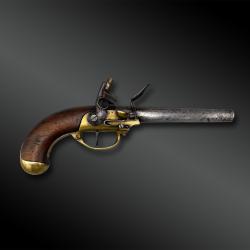 PISTOLET &agrave; silex mod&egrave;le 1777, 2&egrave;me type - France - P&eacute;riode Louis XVI