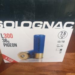 Valisette 100 cartouches Solognac pigeon L300 36g.