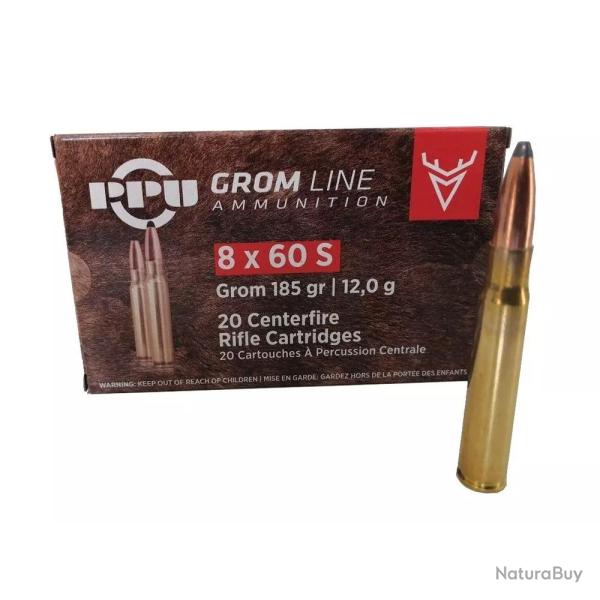 PPU 8x60S Z-Grom 175grs x20